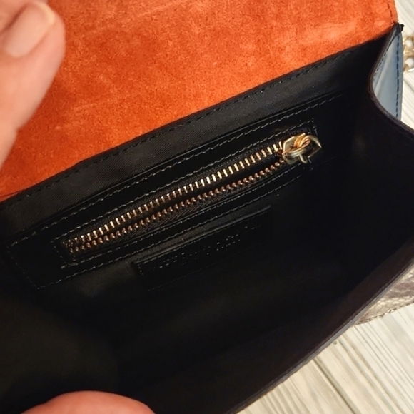 WOMENS Vittoria Napoli made in Italy snakeskin & leather shoulder bag & Keychain - Picture 10 of 16